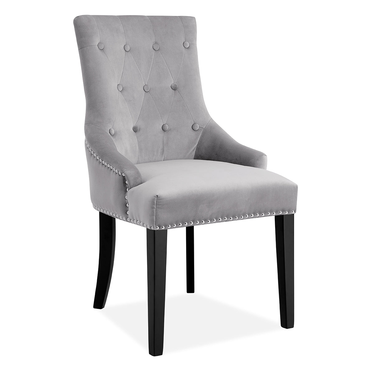 DERRYS Silver Lion Dining Chair With Statement Silver Lion Appliqué
