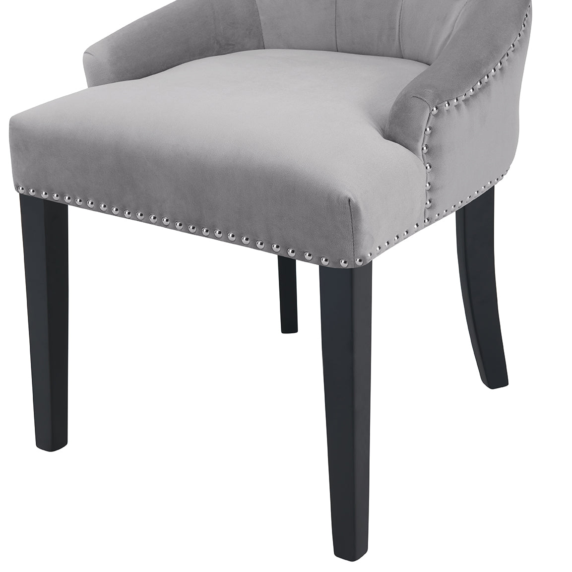 DERRYS Silver Lion Dining Chair With Statement Silver Lion Appliqué