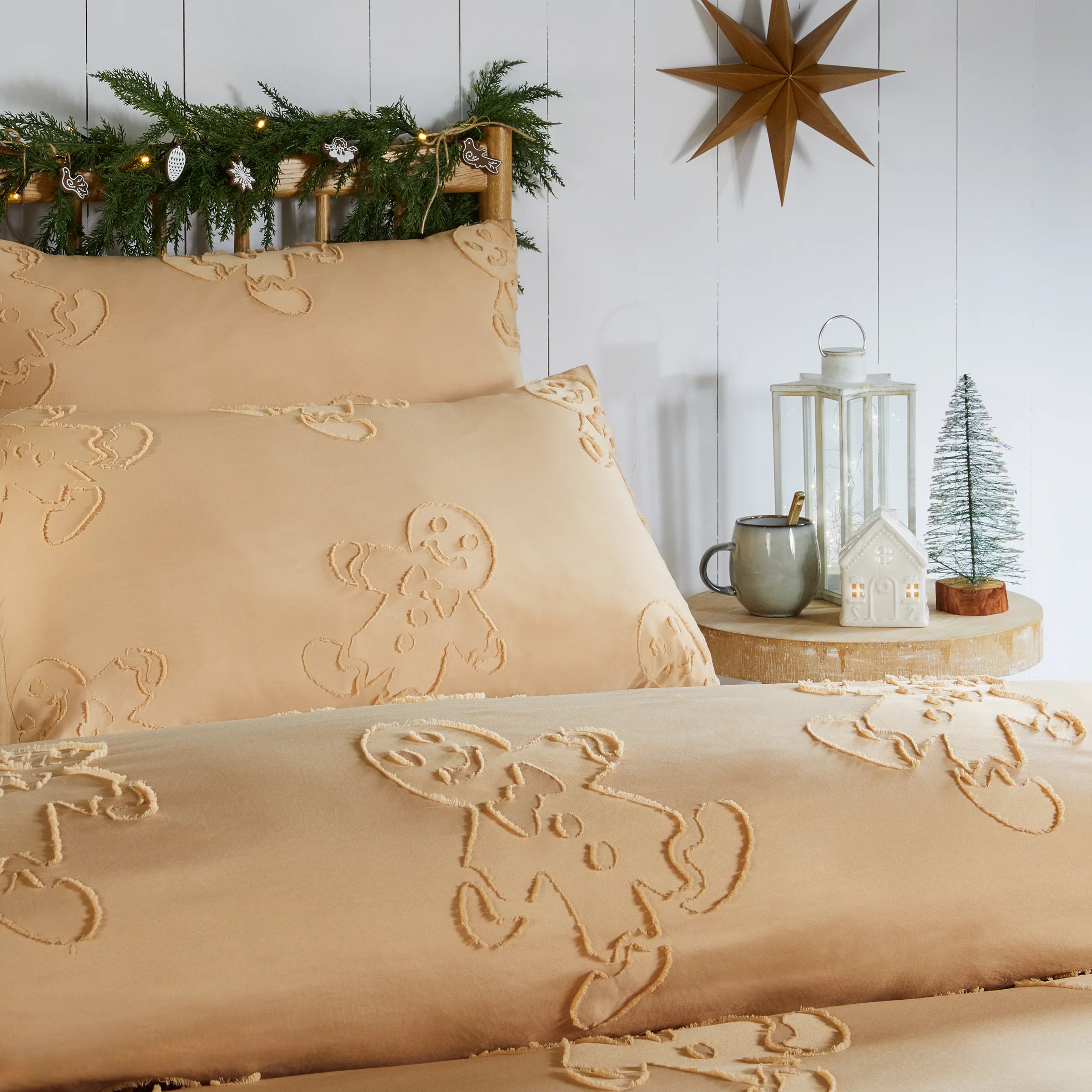 DUVET DAY Gingerbread Tufted Soft Touch SINGLE Duvet Cover Set in Ginger