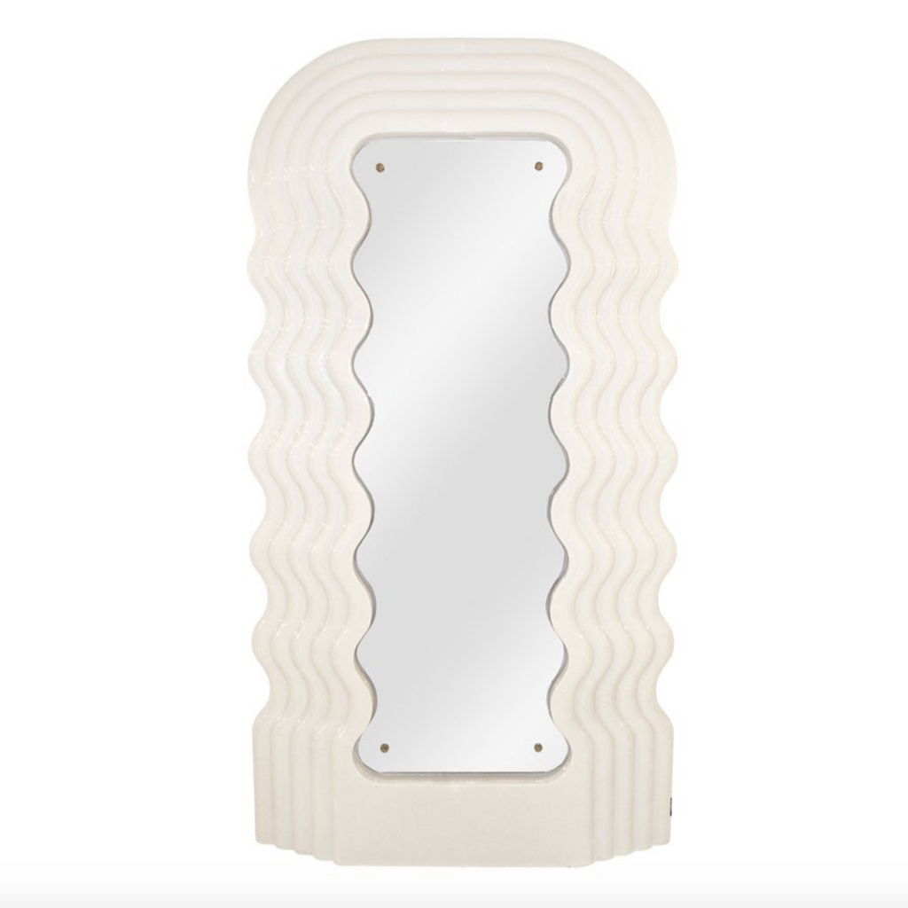DERRYS Neon Wave LED Colour-Changing Framed Freestanding Full-Length Statement Retro Mirror - Regina Luxury Interiors