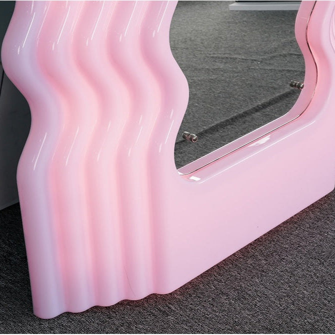 DERRYS Neon Wave LED Colour-Changing Framed Freestanding Full-Length Statement Retro Mirror - Regina Luxury Interiors