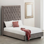 DERRYS Nevada Upholstered Quilted SUPER KING SIZE Bed Frame in Slate Grey - Regina Luxury Interiors