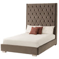 DERRYS Nevada Upholstered Quilted SUPER KING SIZE Bed Frame in Slate Grey - Regina Luxury Interiors