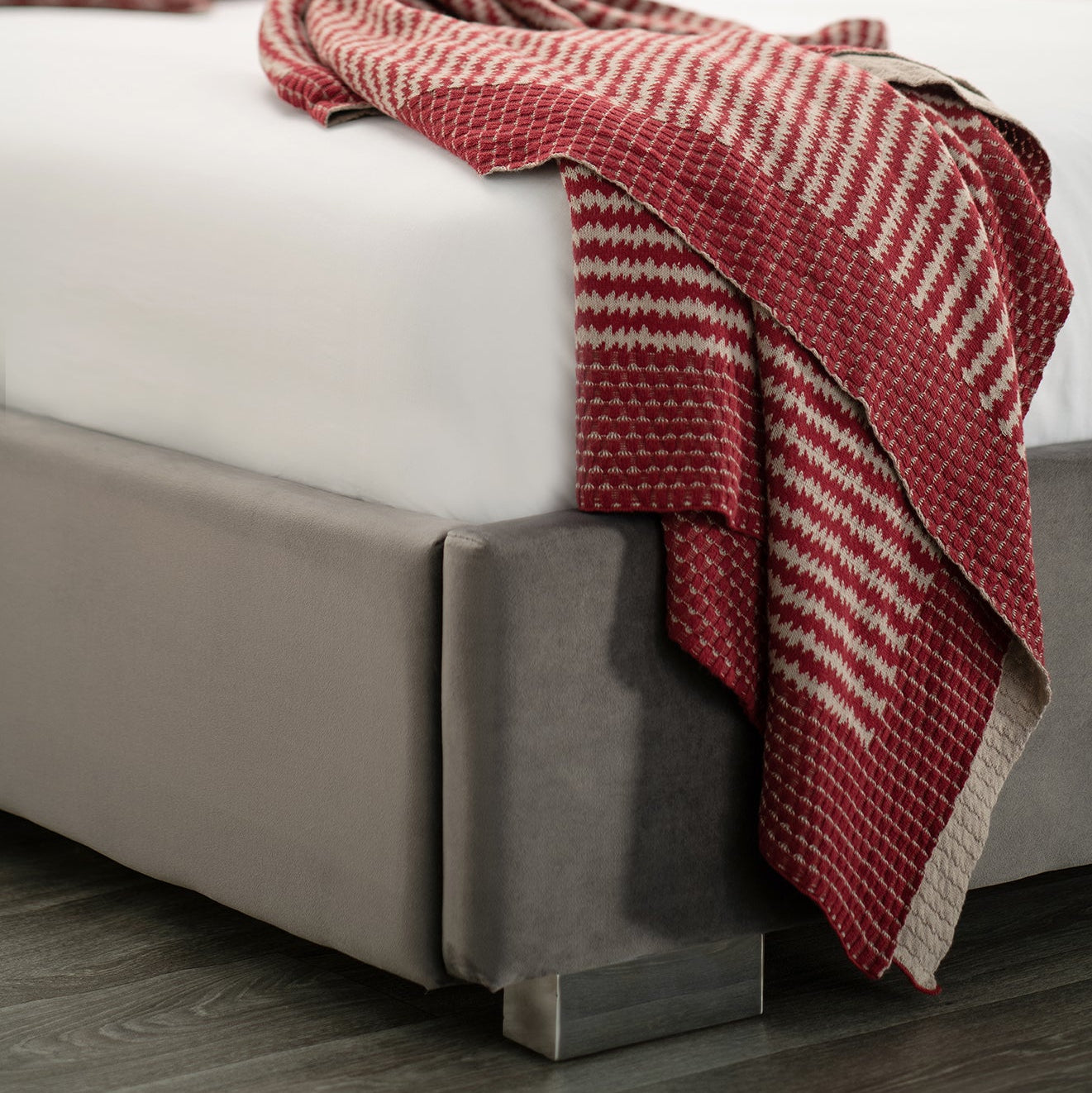 DERRYS Nevada Upholstered Quilted SUPER KING SIZE Bed Frame in Slate Grey - Regina Luxury Interiors