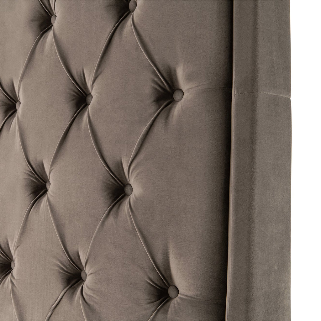 DERRYS Nevada Upholstered Quilted SUPER KING SIZE Bed Frame in Slate Grey - Regina Luxury Interiors