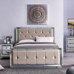 Derrys Sofia double mirrored bed frame 2