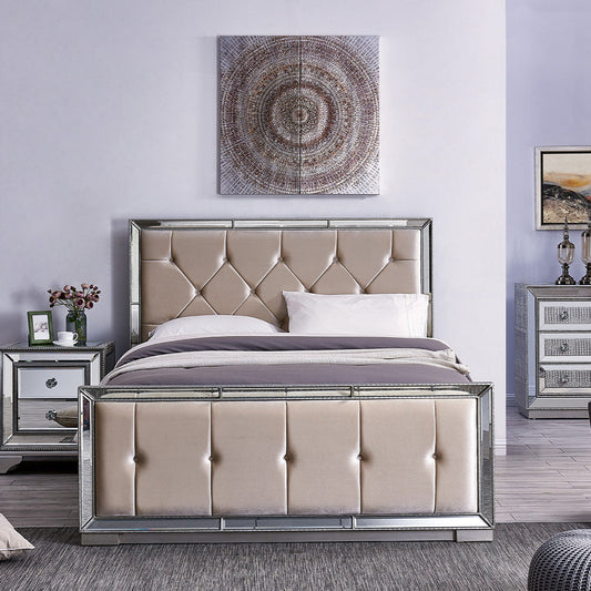 Derrys Sofia double mirrored bed frame 2
