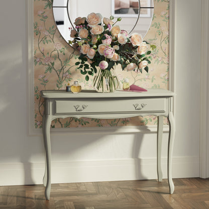 LAURA ASHLEY Provençale 1-Drawer Console Table, Dove Grey