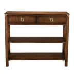LAURA ASHLEY Balmoral 2-Drawer Dark Chestnut Console Table in Birch, 100 x 35 cm - Regina Luxury Interiors