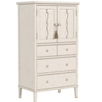 LAURA ASHLEY Annaside Solid Poplar 2-Door 4-Drawer Cabinet in Antique White, 130 x 72 cm - Regina Luxury Interiors