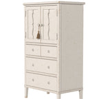 LAURA ASHLEY Annaside Solid Poplar 2-Door 4-Drawer Cabinet in Antique White, 130 x 72 cm - Regina Luxury Interiors