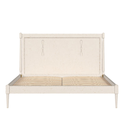 Annaside Solid Poplar DOUBLE Bed Frame in Antique White