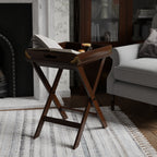 LAURA ASHLEY Balmoral Dark Chestnut Butler’s Tray in Birch, 52 x 43 cm - Regina Luxury Interiors