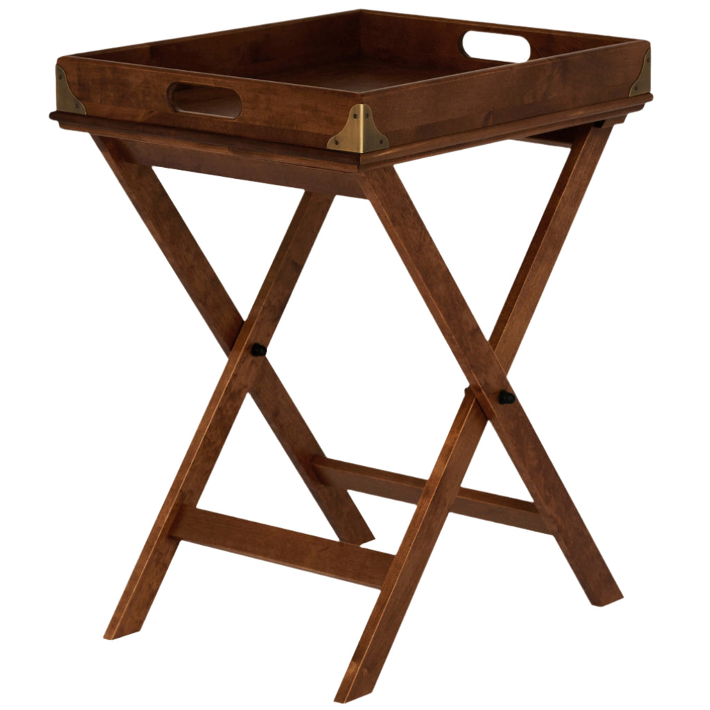 LAURA ASHLEY Balmoral Dark Chestnut Butler’s Tray in Birch, 52 x 43 cm - Regina Luxury Interiors