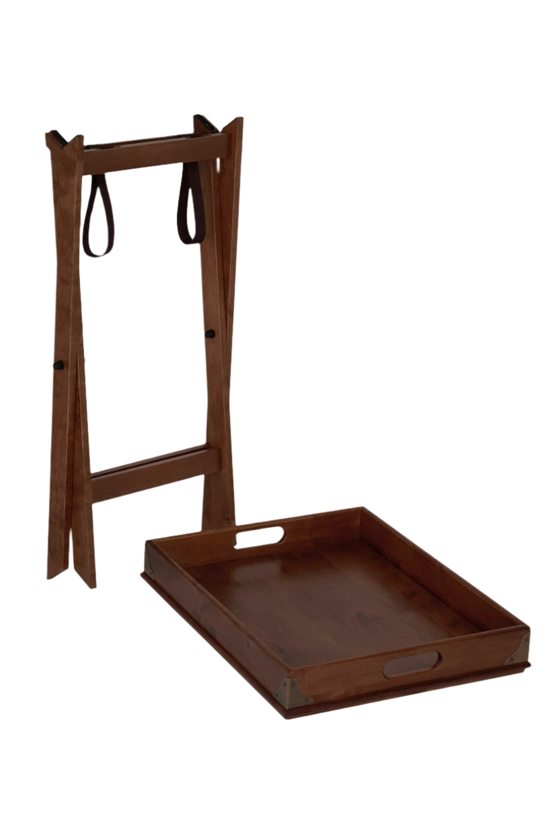 LAURA ASHLEY Balmoral Dark Chestnut Butler’s Tray in Birch, 52 x 43 cm - Regina Luxury Interiors