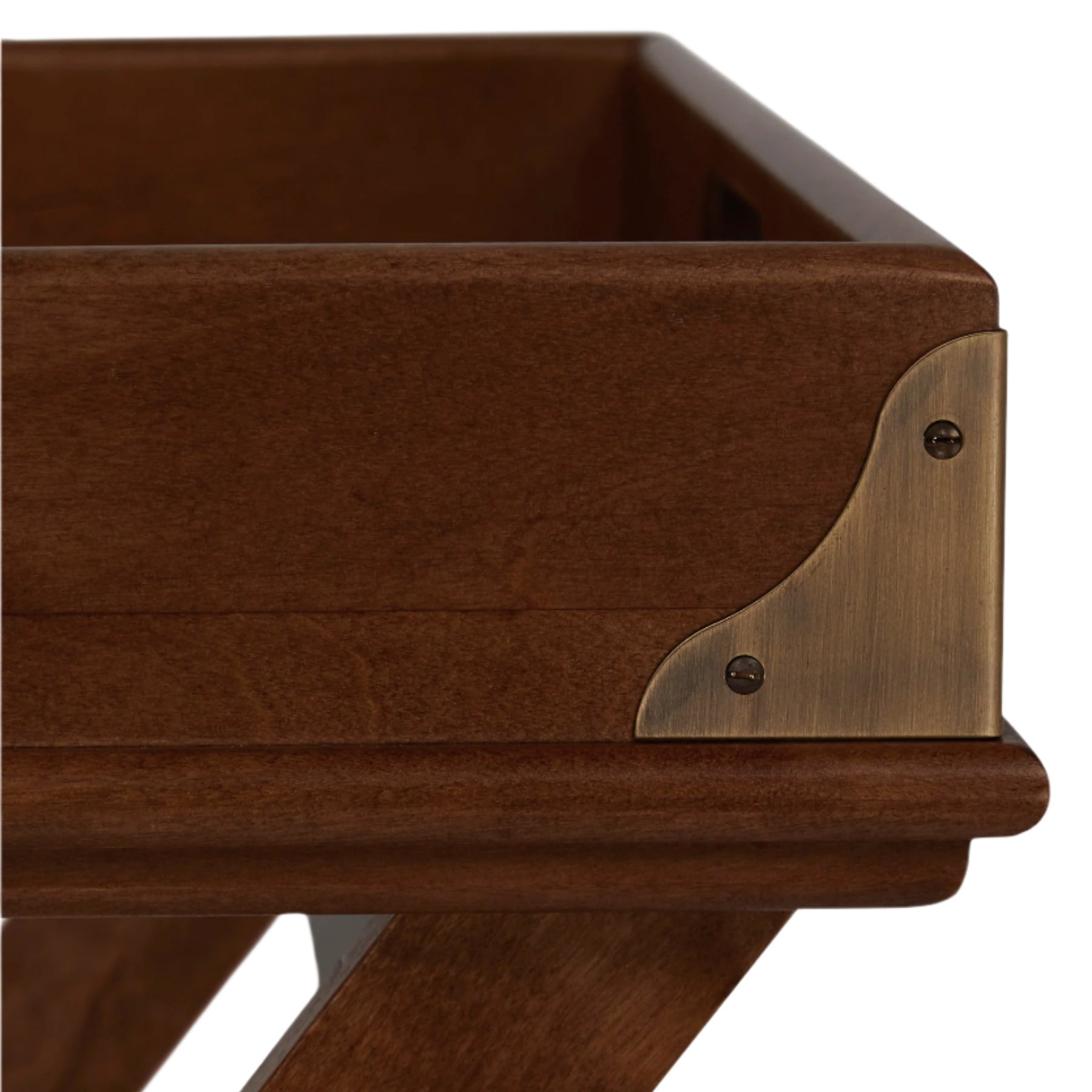 LAURA ASHLEY Balmoral Dark Chestnut Butler’s Tray in Birch, 52 x 43 cm - Regina Luxury Interiors