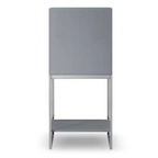 GILLMORE BRITISH DESIGN Adriana Drinks Cabinet, Dark Chrome & Grey