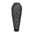 HILL INTERIORS Black Cast Lattice Large Vase
