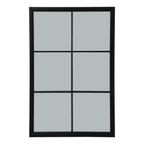 HILL INTERIORS Black Wood XL Ebony Window Mirror, 170x112 cm 1