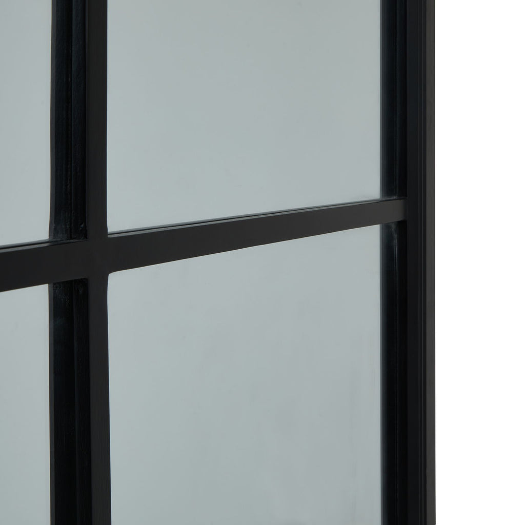 HILL INTERIORS Black Wood XL Ebony Window Mirror, 170x112 cm 2