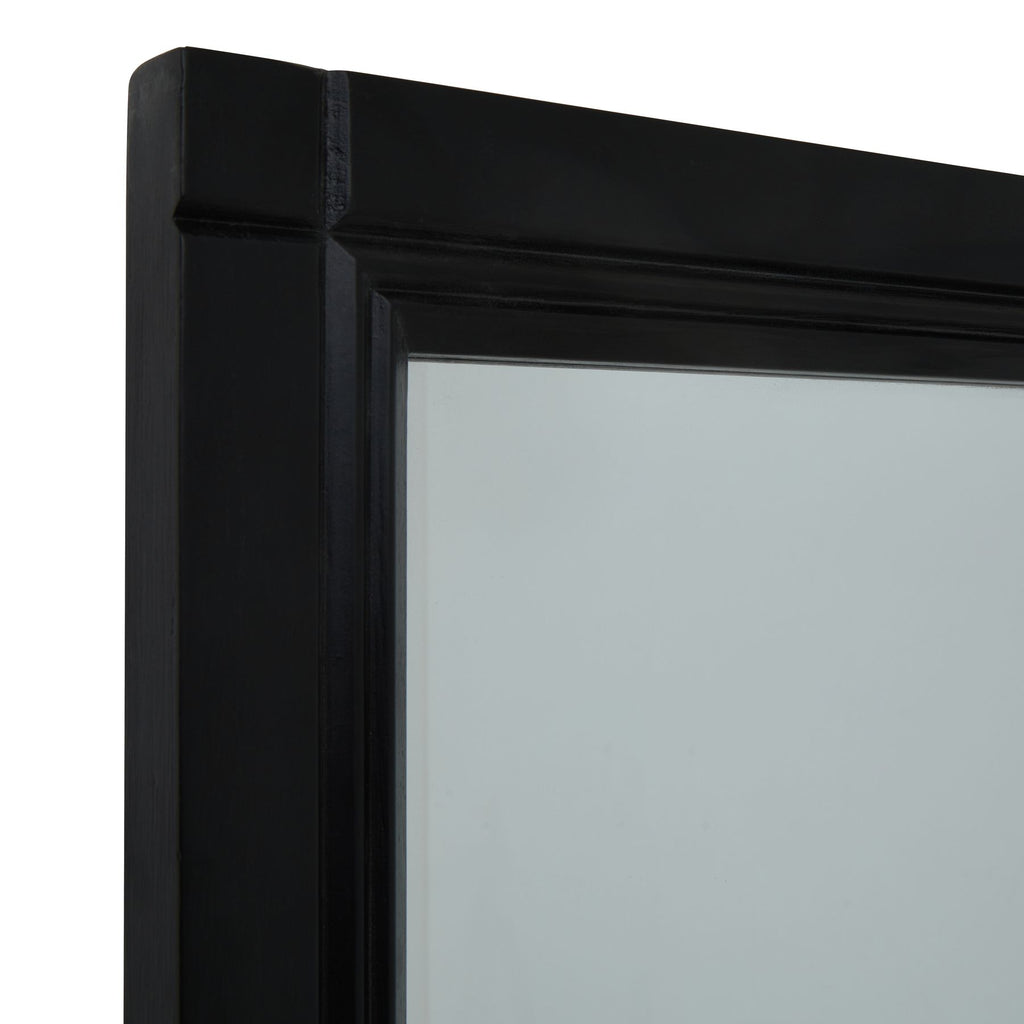 HILL INTERIORS Black Wood XL Ebony Window Mirror, 170x112 cm 3