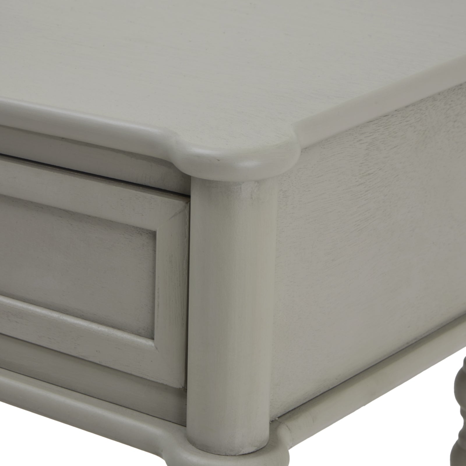HILL INTERIORS Camden 2-Drawer Grey Console Table in Solid Wood, 90 x 81 x 35 cm