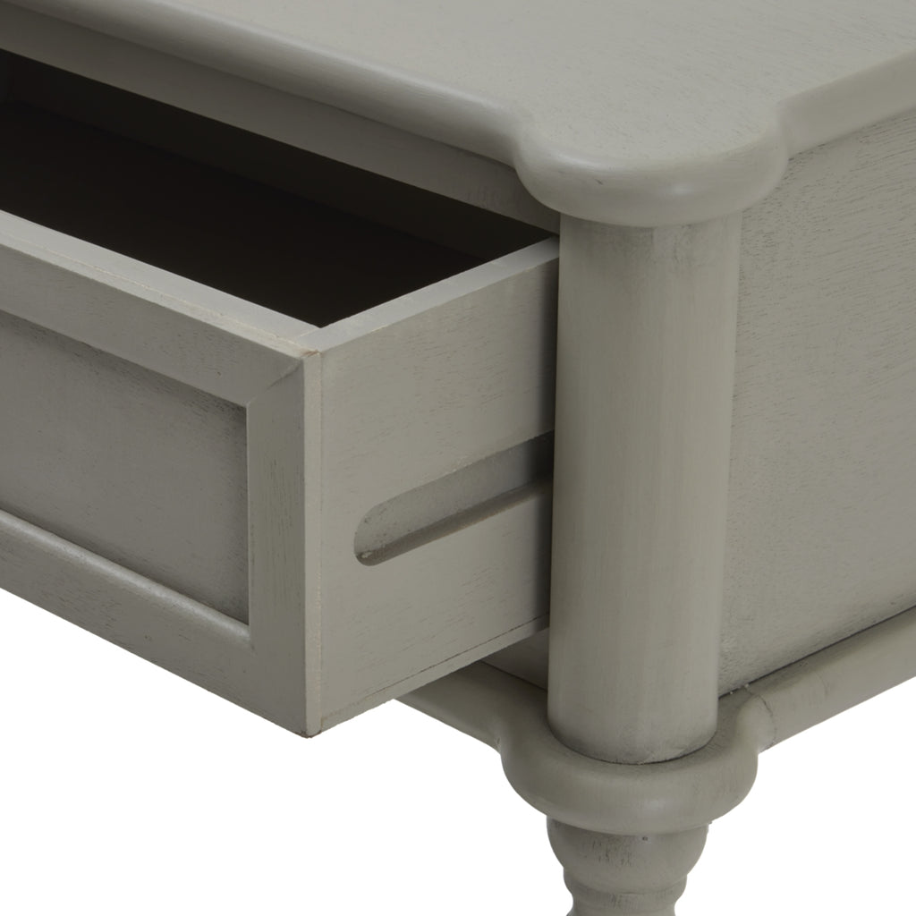 HILL INTERIORS Camden 2-Drawer Grey Console Table in Solid Wood, 90 x 81 x 35 cm