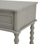 HILL INTERIORS Camden Large 2-Drawer Grey Console Table in Solid Wood, 120 x 81 x 40