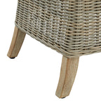 HILL INTERIORS Capri Outdoor Dining Chair in Acacia Rattan, Rustproof and Weatherproof, UV Resistant,Beige 4