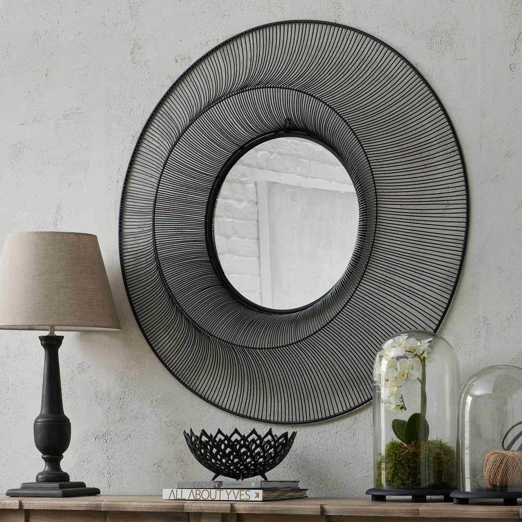 HILL INTERIORS Chico Black Large Wire Mirror 2