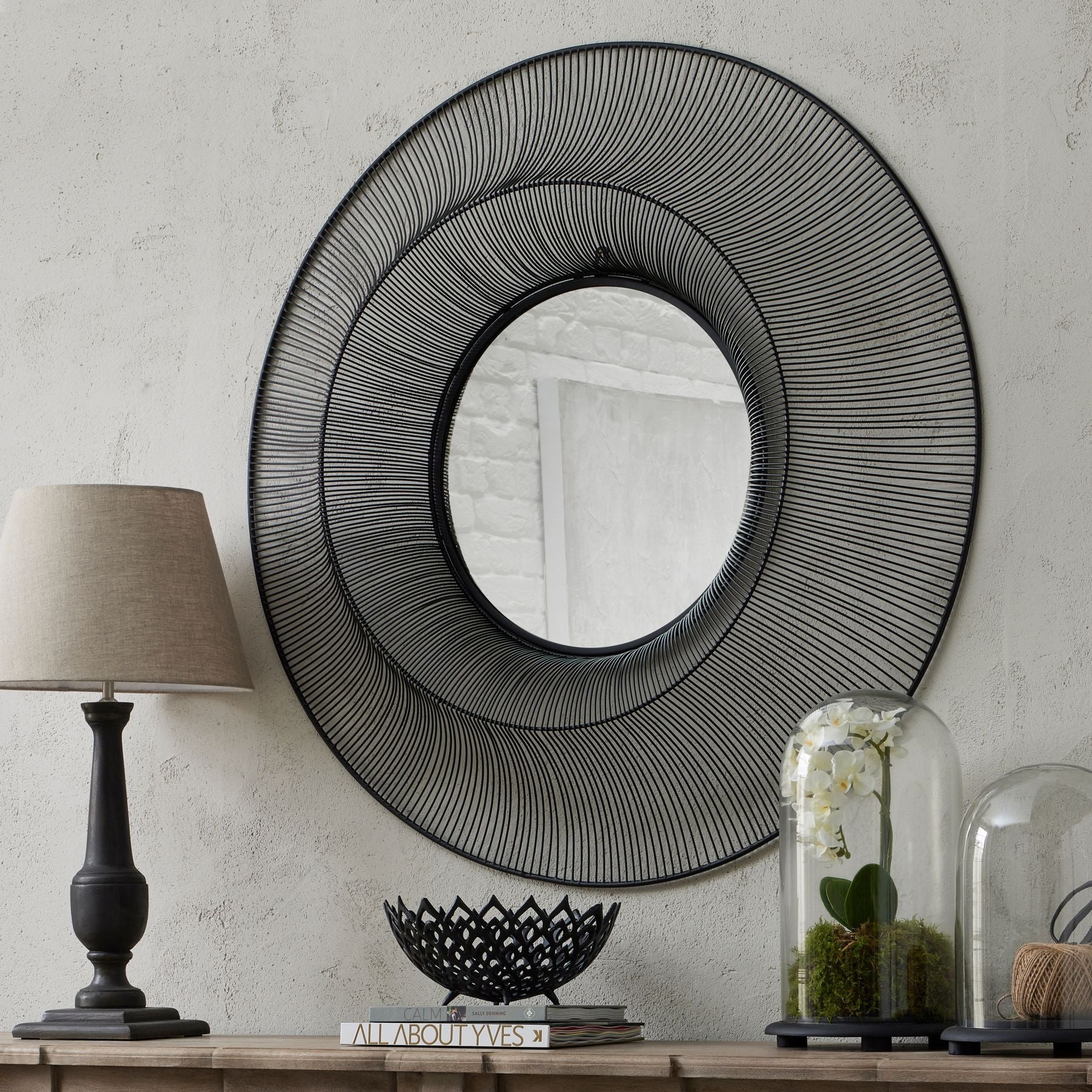 HILL INTERIORS Chico Black Large Wire Mirror 2