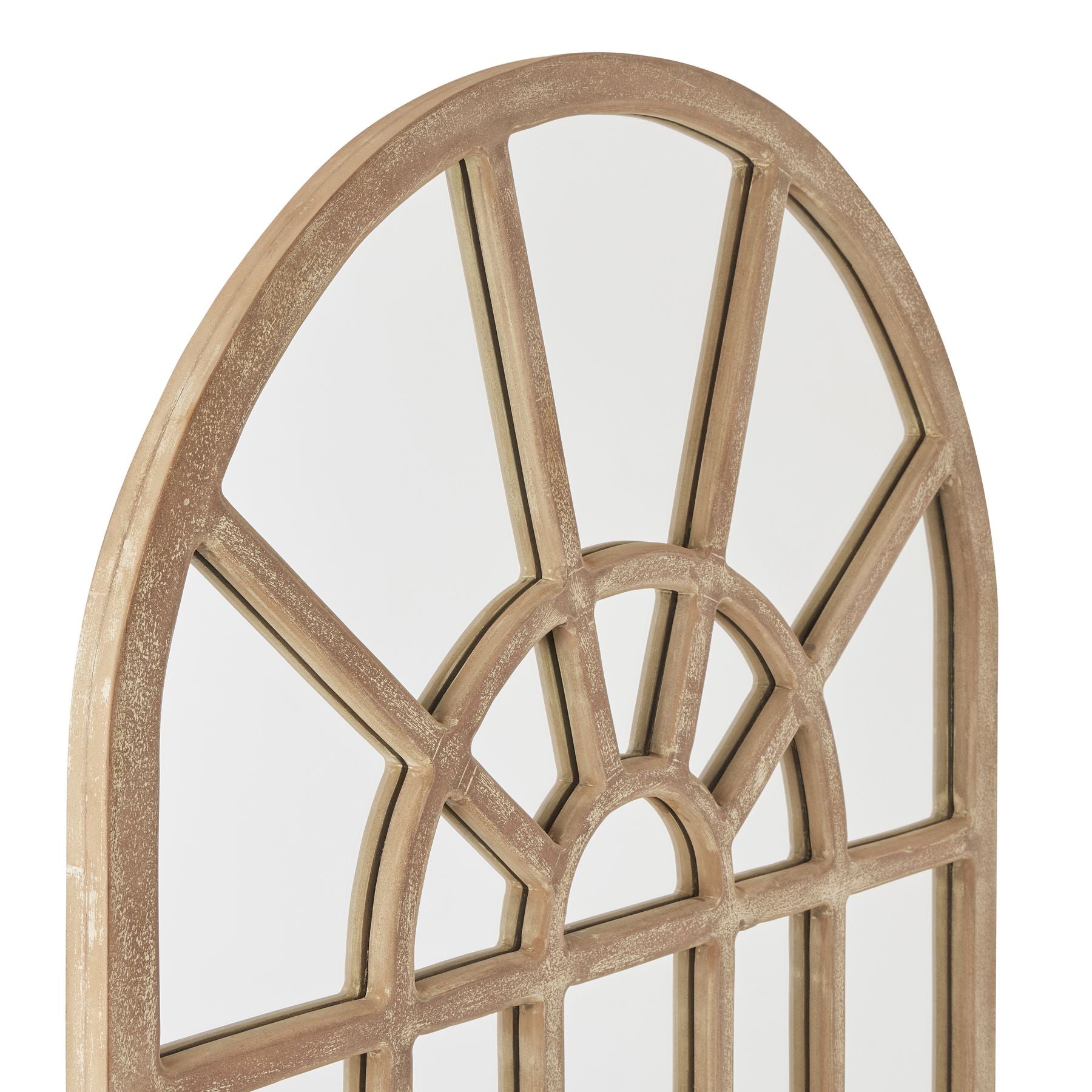 HILL INTERIORS Copgrove Arched Paned Hardwood Wall Mirror, 150x90 cm 2