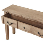 HILL INTERIORS Copgrove Handcrafted 3-Drawer Console Table/Sideboard in Hard Wood, 120 cm
