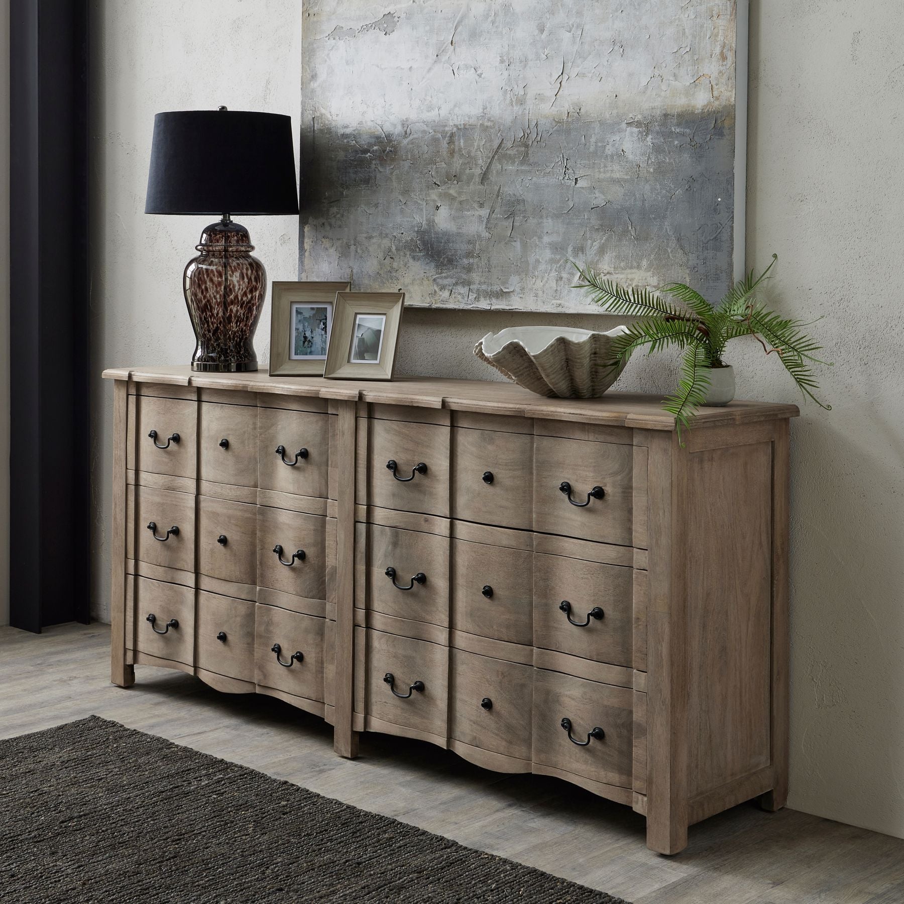 HILL INTERIORS Copgrove Handcrafted 6-Drawer Chest of Drawers in Hard Wood, W 200 cm