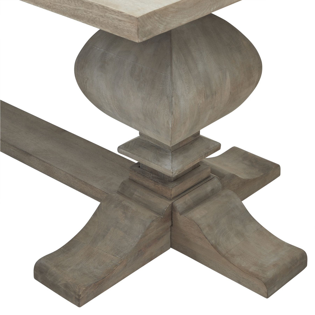 HILL INTERIORS Copgrove Handcrafted Large Rectangular Dining Table in Hard Wood, 200 x 100 cm