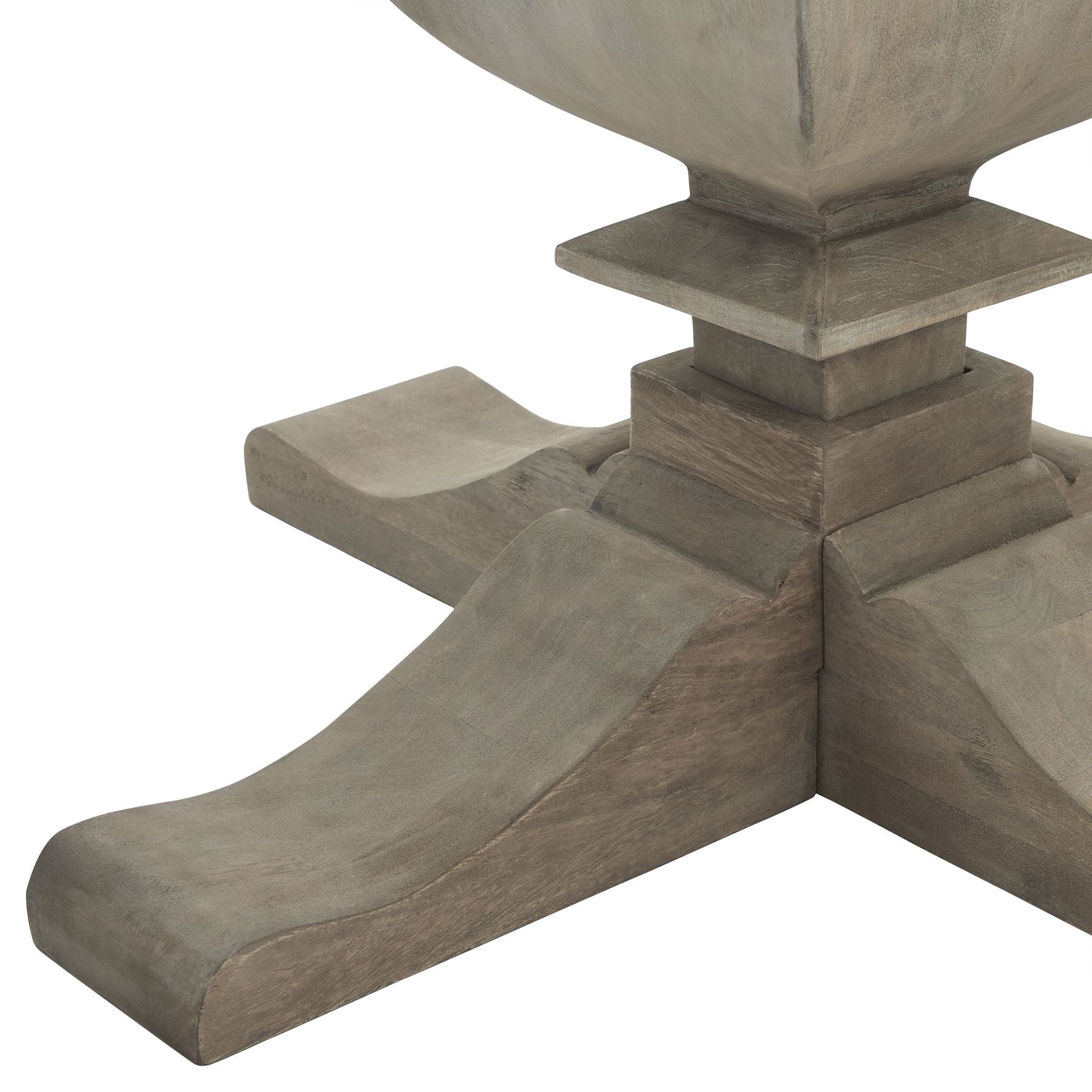 HILL INTERIORS Copgrove Handcrafted Pedestal Side Table in Hard Wood, Ø 70 cm