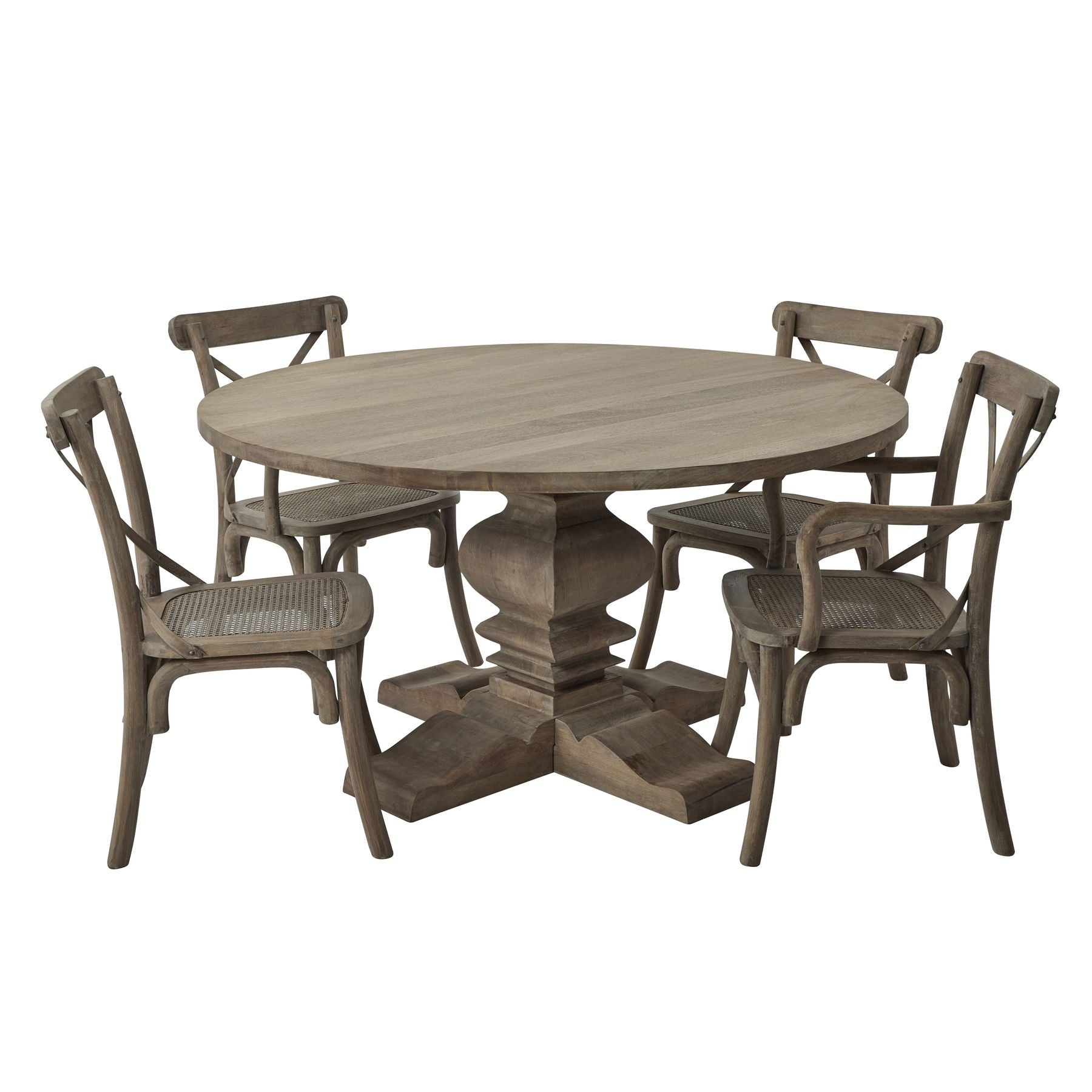 HILL INTERIORS Copgrove Handcrafted Round Pedestal Dining Table, Ø 150 cm