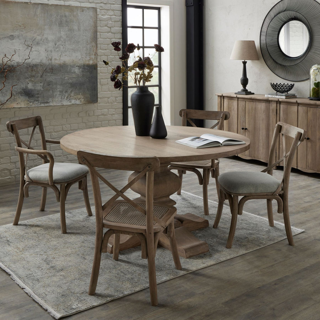 HILL INTERIORS Copgrove Handcrafted Round Pedestal Dining Table, Ø 150 cm
