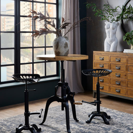 HILL INTERIORS Draftsman Adjustable Bar Bistro Table 2