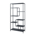 HILL INTERIORS Large Black Multi-Shelf Unit with Anti-Tip Safety Strap 1