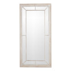 HILL INTERIORS Large Washed Wood Framed Window Mirror, 200x100 cm 1