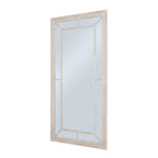 HILL INTERIORS Large Washed Wood Framed Window Mirror, 200x100 cm 2