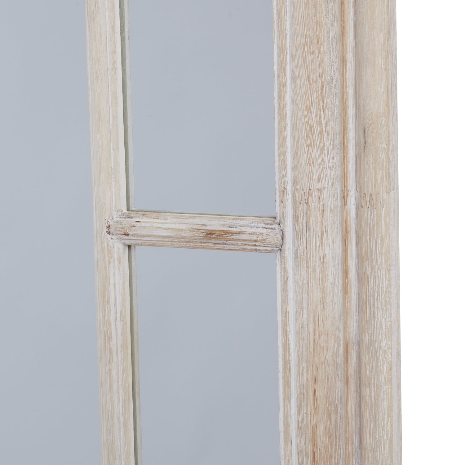 HILL INTERIORS Large Washed Wood Framed Window Mirror, 200x100 cm 4