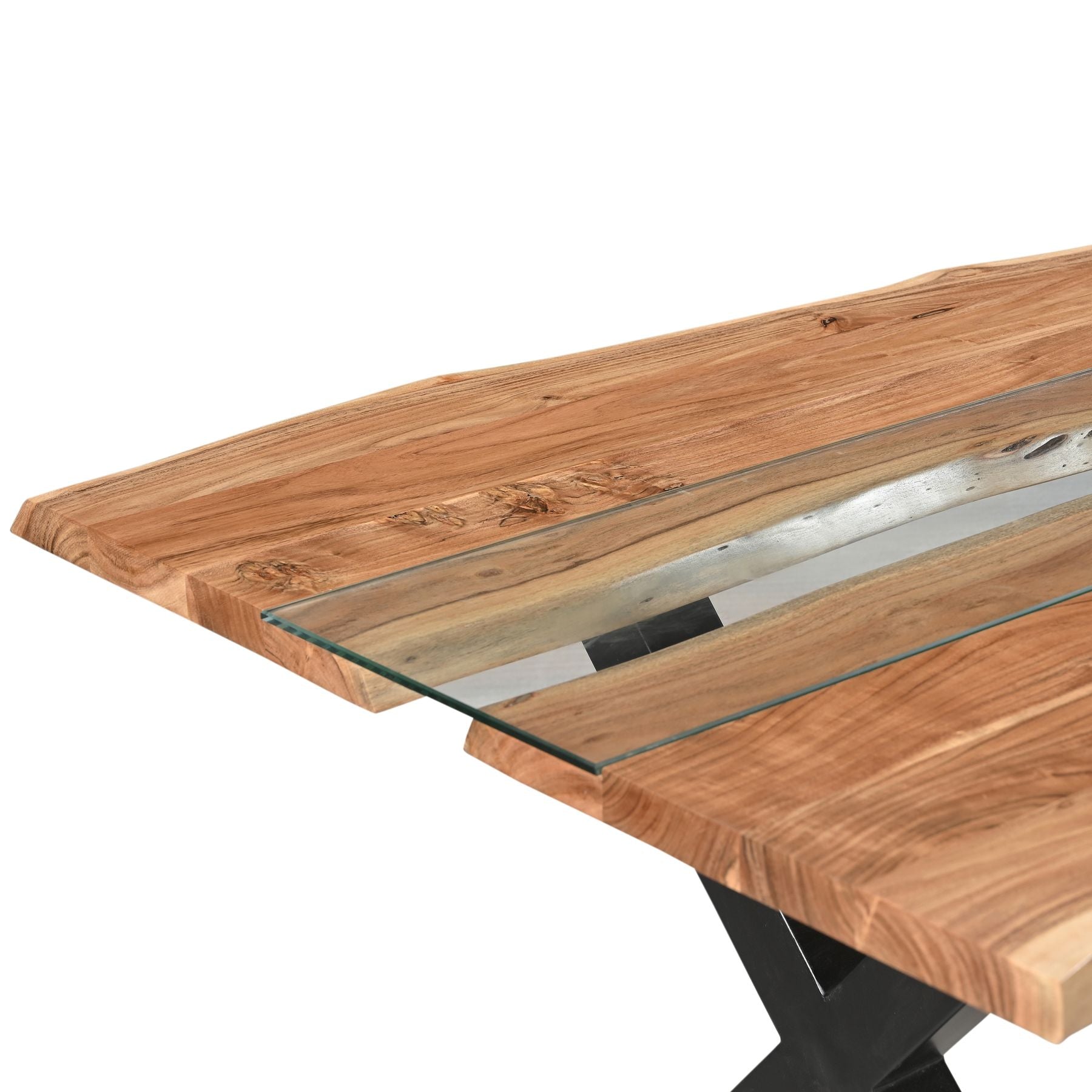 HILL INTERIORS Live Edge Collection Large River Dining Table, 8 People, 240 x 100 cm