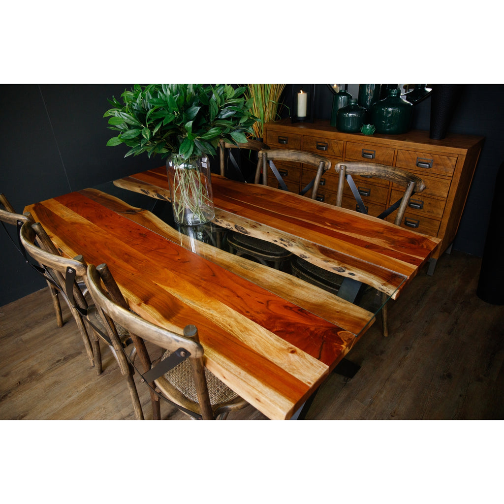 HILL INTERIORS Live Edge Collection Large River Dining Table, 8 People, 240 x 100 cm