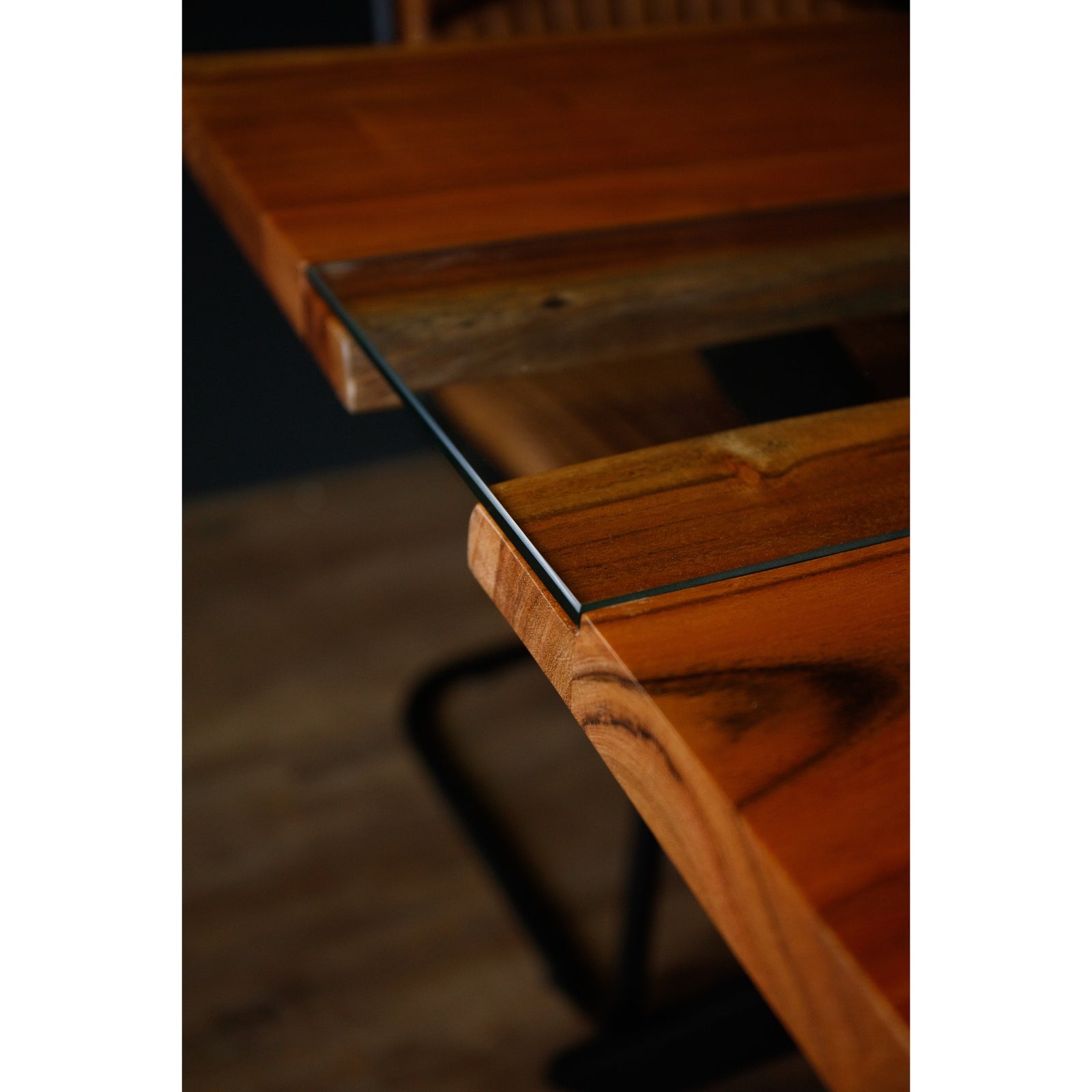 HILL INTERIORS Live Edge Collection Square River Dining Table 3