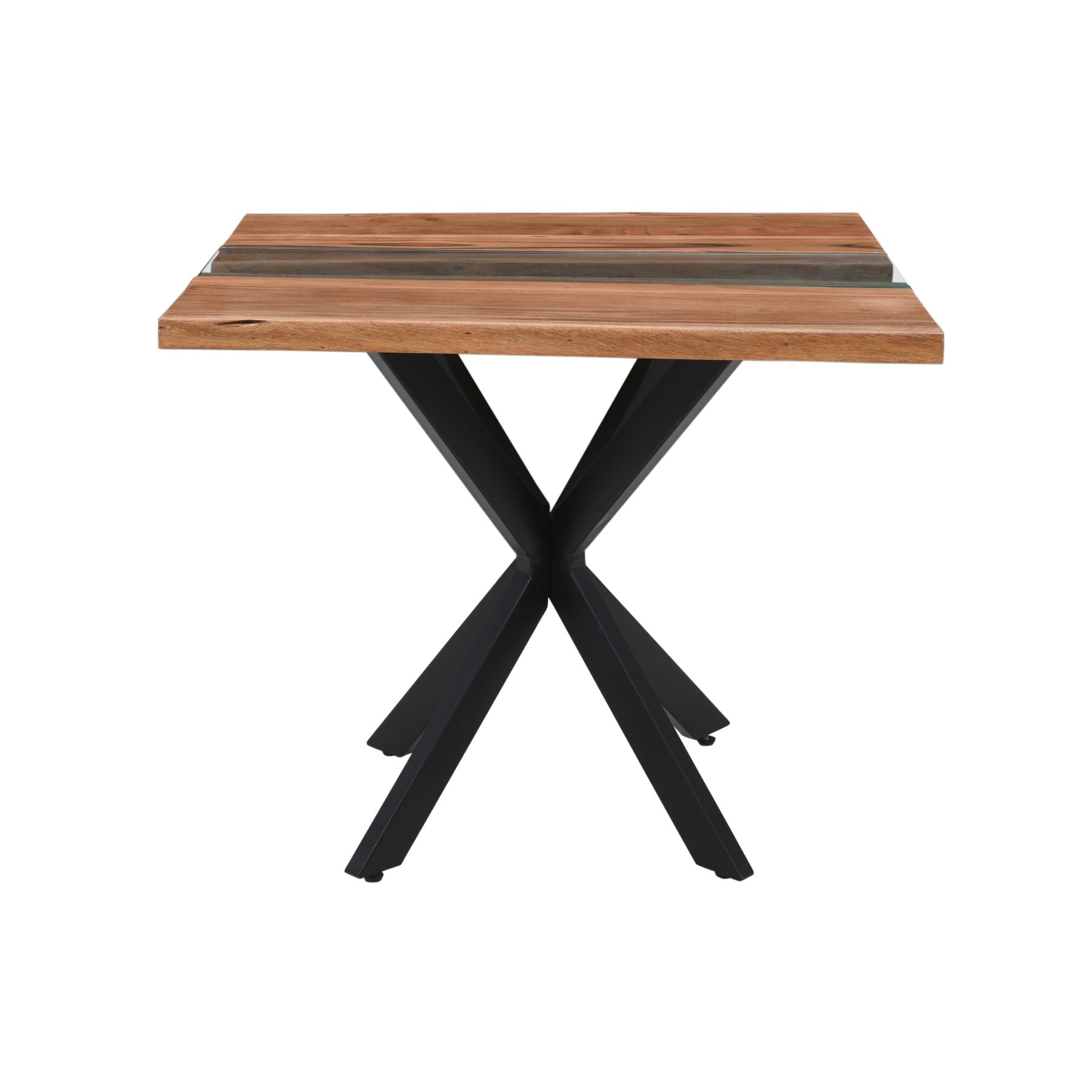 HILL INTERIORS Live Edge Collection Square River Dining Table 4