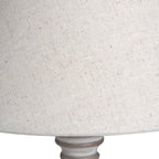 HILL INTERIORS Pella Handcrafted Table Lamp | Beige and Grey | Washed Wood