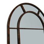 HILL INTERIORS Rust Effect Large Arched Window Mirror, 200x80 cm 2