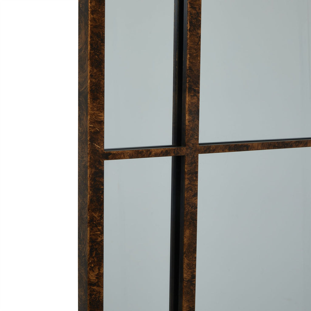 HILL INTERIORS Rust Effect Large Arched Window Mirror, 200x80 cm 3